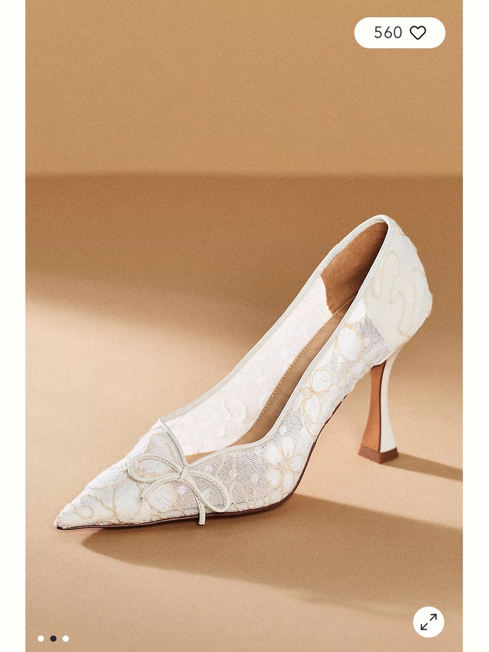 Lola Cruz Elegant White Lace Pointed-Toe Women's Pump
